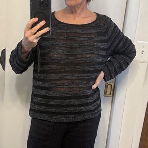 Eileen Fisher organic cotton long sleeve lightweight sweater